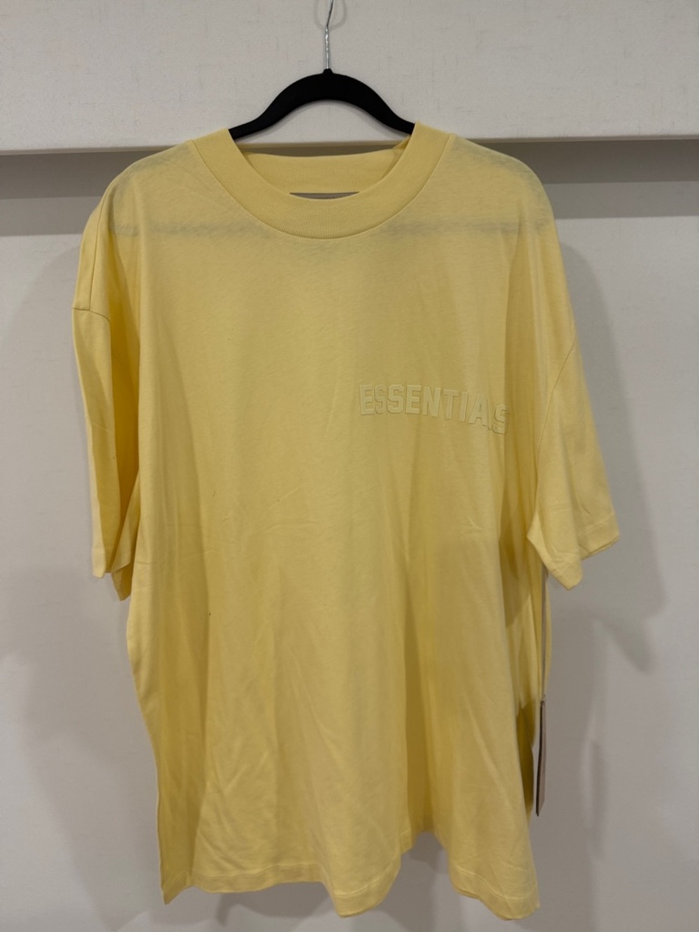 ESSENTIALS Men’s Short Sleeve Crewneck T-Shirt in Light Yellow